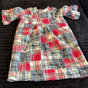 Plaid Long-Sleeve Dress